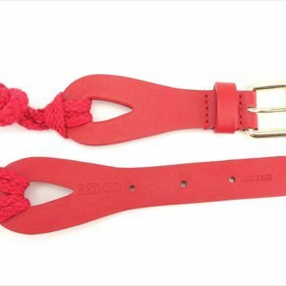 Red Valentino belt Red Gold Leather Gold Hardware Woman Authentic Used C3427 main image 5